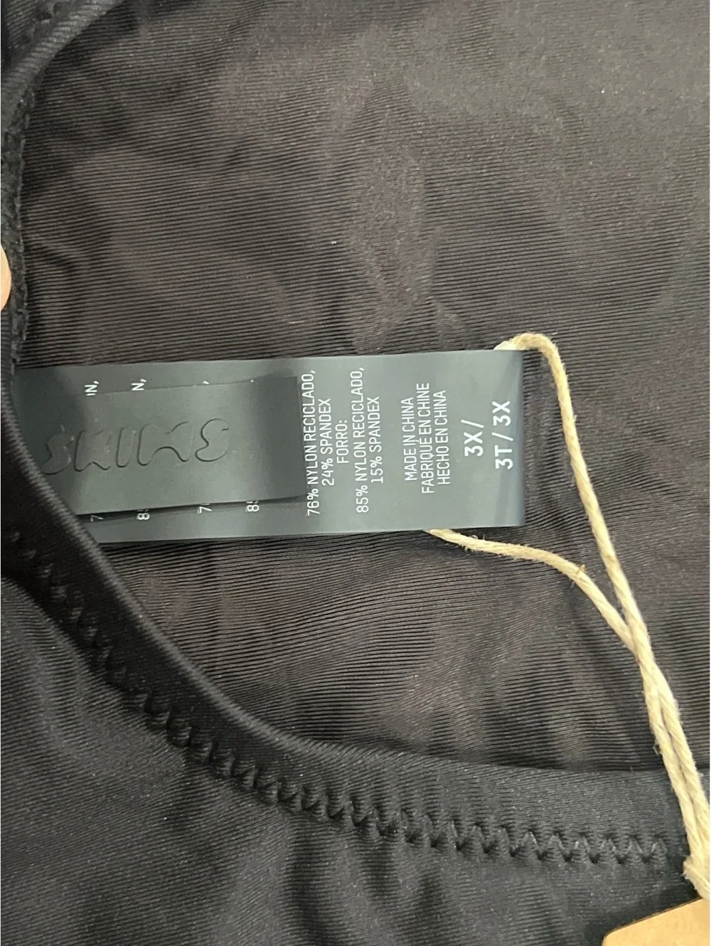 Skims swim SCOOP NECK ONE PIECE in Onyx 3x new onyx